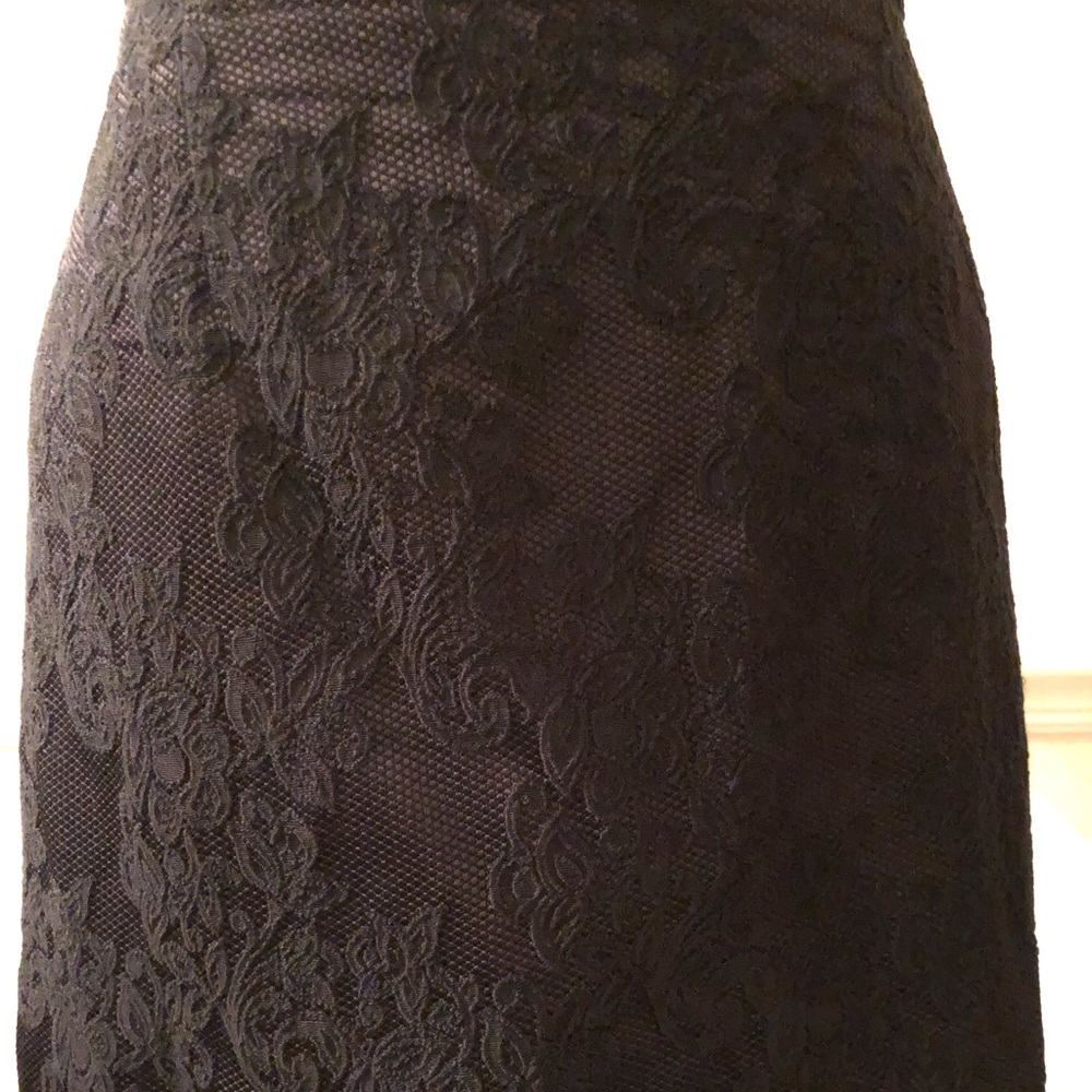 Black Lace Zenobia knee length pencil skirt